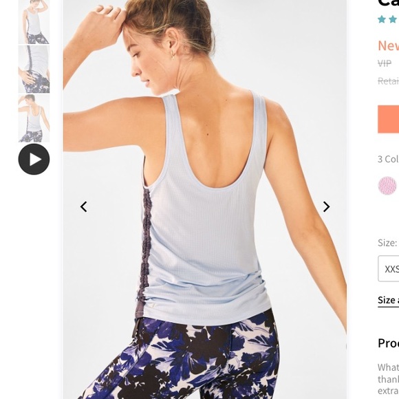 NWT Fabletics cashel side cinch tank - Picture 3 of 7